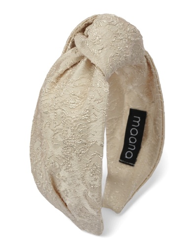 Knotted headband Cream Gold